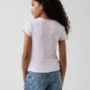 Barn-T-shirt i ribbstickat