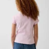 Barn-T-shirt i ribbstickat