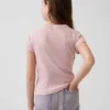 Barn-T-shirt i ribbstickat