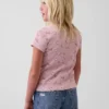 Barn-T-shirt i ribbstickat