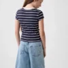 Barn-T-shirt i ribbstickat