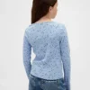 Barn-T-shirt i ribbstickat