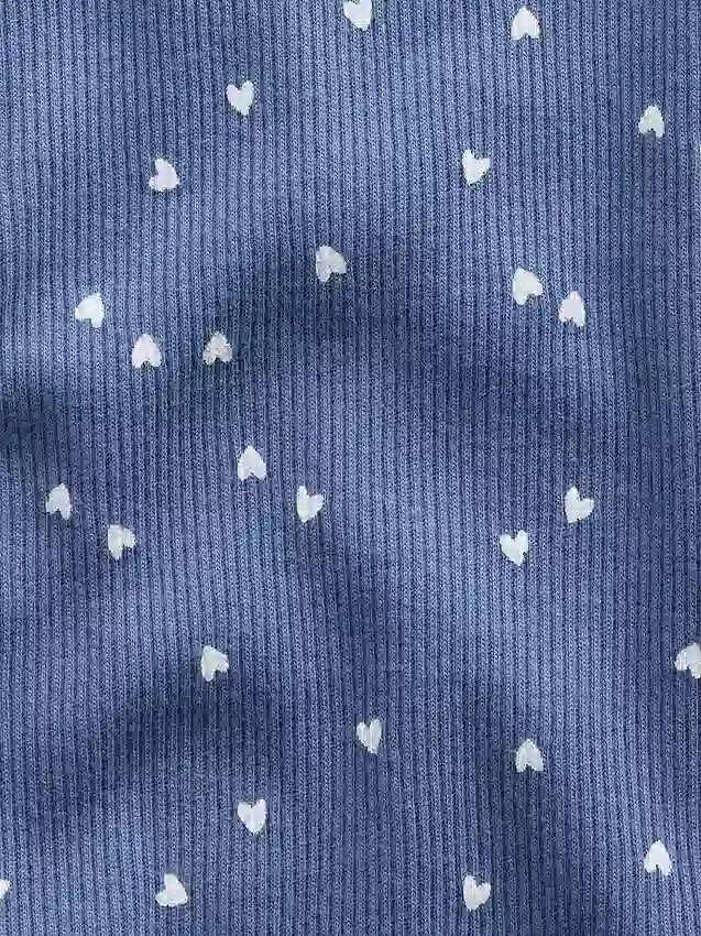 Barn-T-shirt i ribbstickat