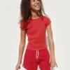 Barn-T-shirt i ribbstickat
