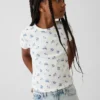 Barn-T-shirt i ribbstickat