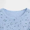 Barn-T-shirt i ribbstickat