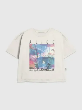 Barn-T-shirt med Alice i Underlandet-motiv
