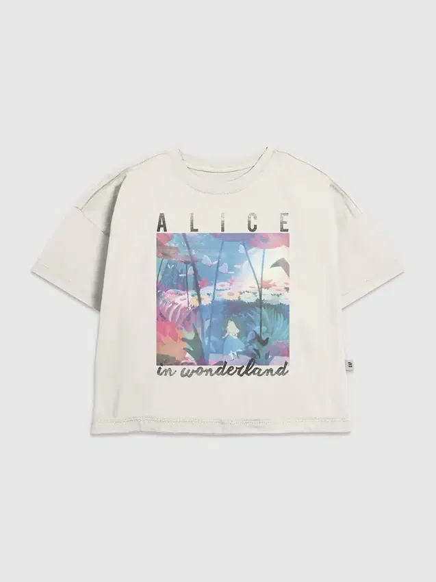 Barn-T-shirt med Alice i Underlandet-motiv