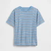Barn-T-shirt med avslappnad passform och ränder