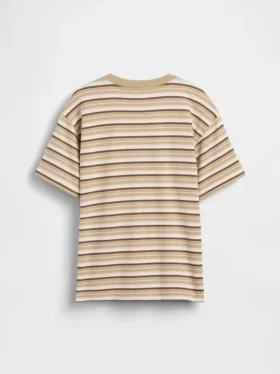 Barn-T-shirt med avslappnad passform och ränder