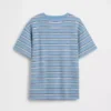 Barn-T-shirt med avslappnad passform och ränder