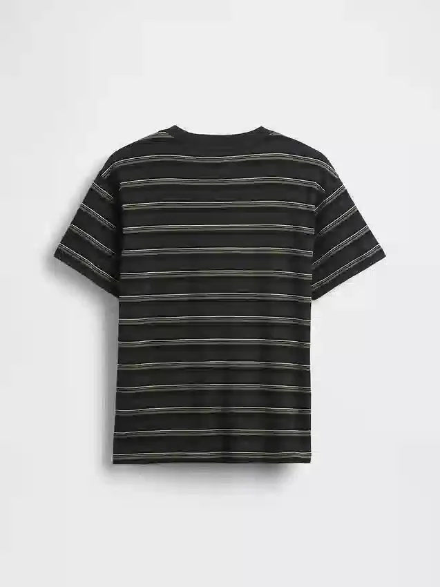 Barn-T-shirt med avslappnad passform och ränder