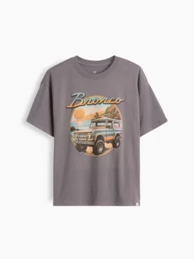 Barn-T-shirt med avslappnad passform och tryck