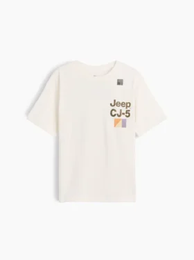 Barn-T-shirt med avslappnad passform och tryck