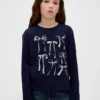 Barn-T-shirt med avslappnad passform och tryck