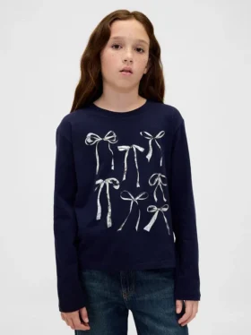 Barn-T-shirt med avslappnad passform och tryck