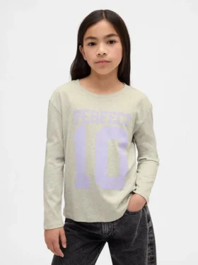 Barn-T-shirt med avslappnad passform och tryck