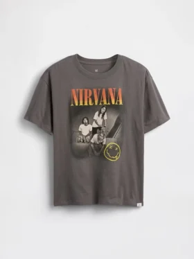 Barn-T-shirt med avslappnad passform och tryck