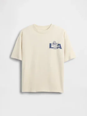 Barn-T-shirt med avslappnad passform och tryck