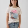 Barn-T-shirt med avslappnad passform och tryck