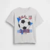 Barn-T-shirt med avslappnad passform och tryck