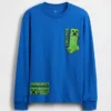 Barn-T-shirt med avslappnad passform och tryck