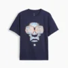 Barn-T-shirt med avslappnad passform och tryck
