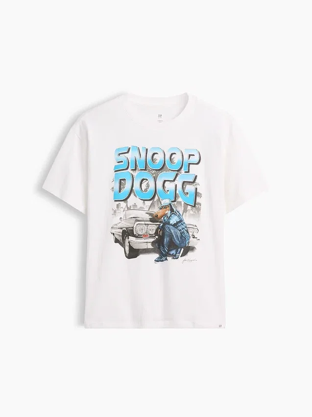 Barn-T-shirt med avslappnad passform och tryck