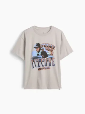 Barn-T-shirt med avslappnad passform och tryck