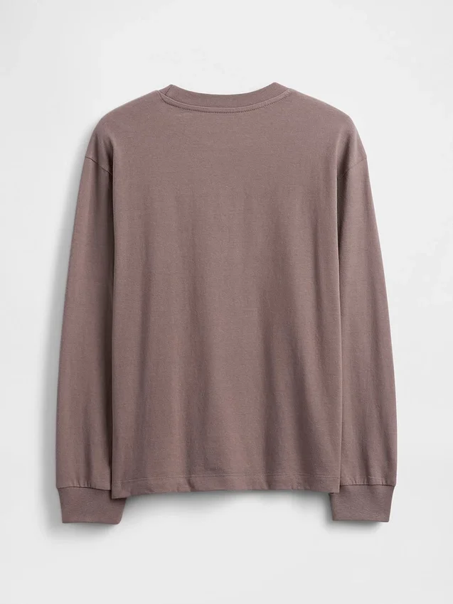 Barn-T-shirt med avslappnad passform och tryck