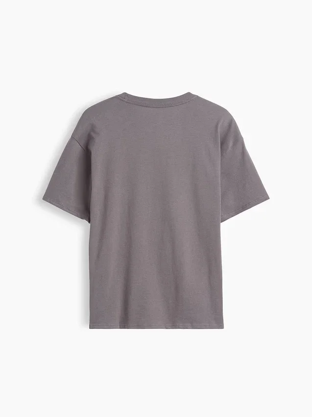 Barn-T-shirt med avslappnad passform och tryck