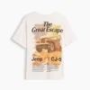 Barn-T-shirt med avslappnad passform och tryck