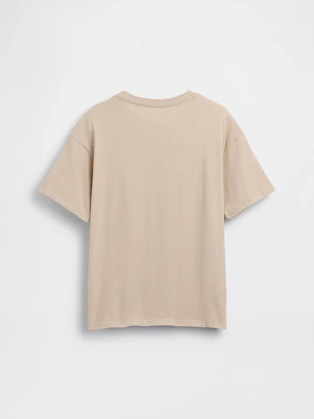 Barn-T-shirt med avslappnad passform och tryck