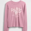 Barn-T-shirt med avslappnad passform och tryck