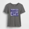 Barn-T-shirt med avslappnad passform och tryck