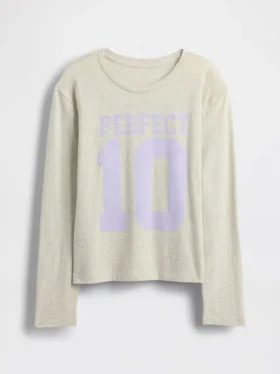 Barn-T-shirt med avslappnad passform och tryck