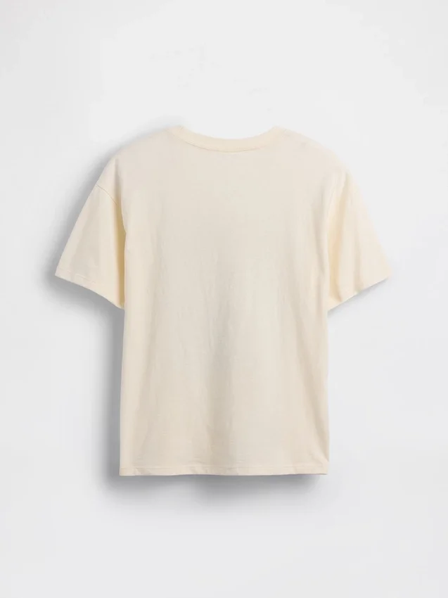 Barn-T-shirt med avslappnad passform och tryck
