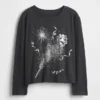 Barn-T-shirt med avslappnad passform och tryck