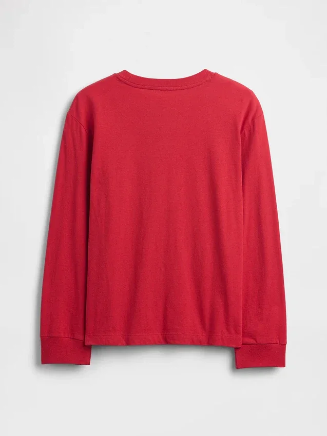 Barn-T-shirt med avslappnad passform och tryck