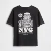 Barn-T-shirt med avslappnad passform och tryck
