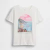 Barn-T-shirt med avslappnad passform och tryck