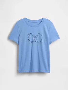 Barn-T-shirt med avslappnad passform och tryck