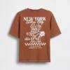 Barn-T-shirt med avslappnad passform och tryck