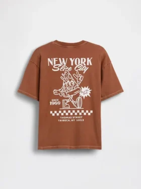 Barn-T-shirt med avslappnad passform och tryck