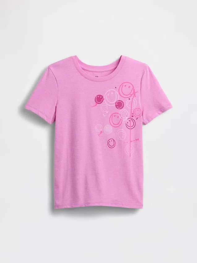 Barn-T-shirt med avslappnad passform och tryck