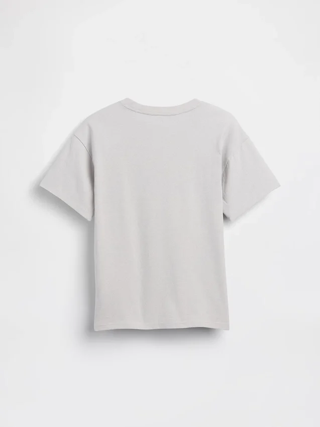 Barn-T-shirt med avslappnad passform och tryck