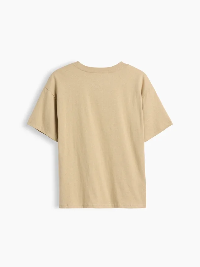 Barn-T-shirt med avslappnad passform och tryck
