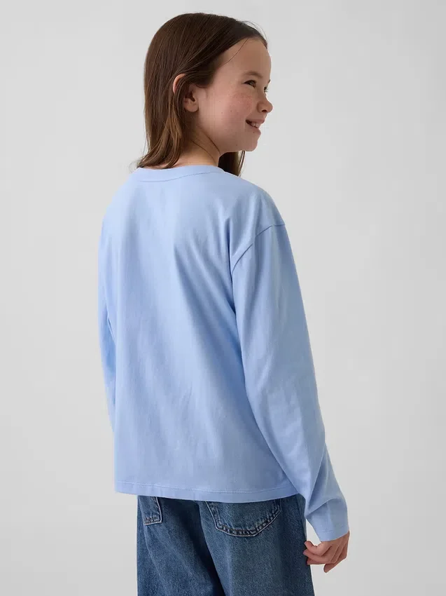 Barn-T-shirt med avslappnad passform och tryck