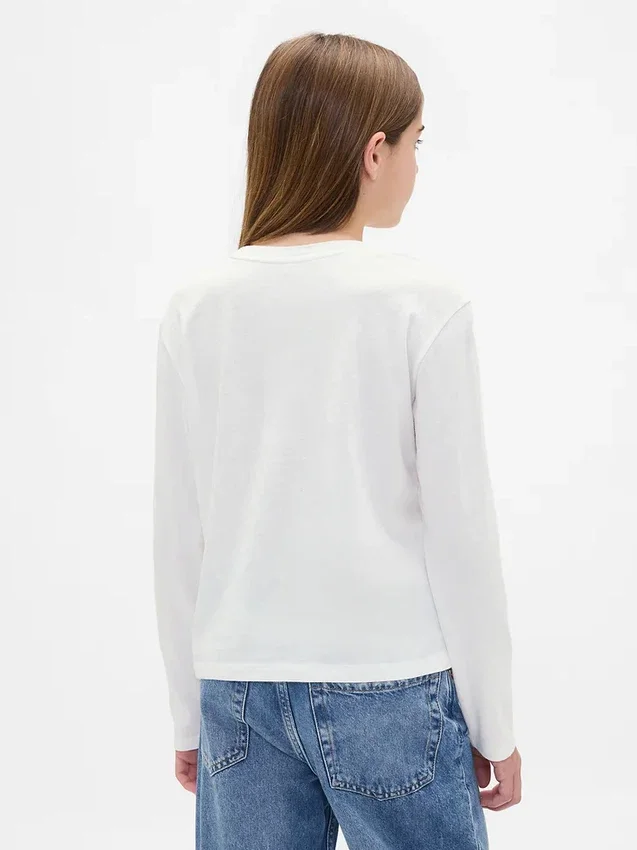 Barn-T-shirt med avslappnad passform och tryck