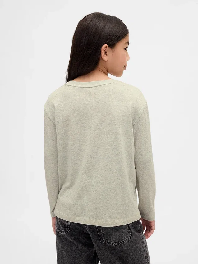 Barn-T-shirt med avslappnad passform och tryck